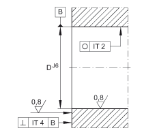 角接觸球軸承單元 ZKLFA1050-2RS, 雙向，螺釘安裝，兩側(cè)唇密封，帶平端的法蘭