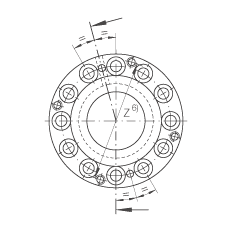 滾針/推力圓柱滾子軸承 ZARF60150-TV, 雙列，用于絲杠安裝