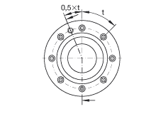 推力角接觸球軸承 ZKLF60145-2Z, 雙向，螺釘安裝，兩側(cè)間隙密封