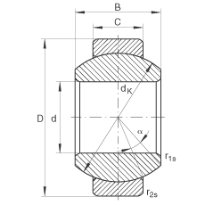 關節(jié)軸承 GE8-FO, 根據(jù) DIN ISO 12 240-1 標準，需維護