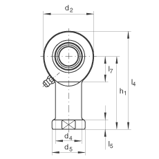 桿端軸承 GIR25-DO, 根據(jù) DIN ISO 12 240-4 標(biāo)準(zhǔn)，帶右旋內(nèi)螺紋，需維護(hù)