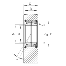 液壓桿端軸承 GF70-DO, 根據(jù) DIN ISO 12 240-4 標(biāo)準(zhǔn)，帶焊接面，需維護(hù)