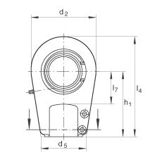 液壓桿端軸承 GIHRK110-DO, 根據(jù) DIN ISO 12 240-4 標(biāo)準(zhǔn)，帶右旋螺紋夾緊裝置，需維護(hù)