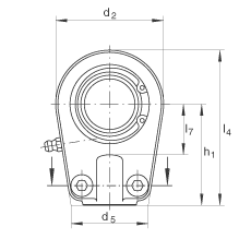 液壓桿端軸承 GIHRK30-DO, 根據(jù) DIN ISO 12 240-4 標(biāo)準(zhǔn)，帶右旋螺紋夾緊裝置，需維護(hù)