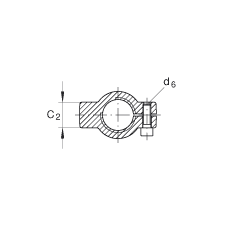 液壓桿端軸承 GIHNRK110-LO, 根據(jù) DIN ISO 12 240-4 標(biāo)準(zhǔn)，帶右旋螺紋夾緊裝置，需維護(hù)