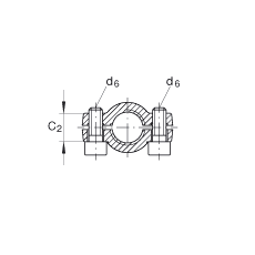 液壓桿端軸承 GIHNRK25-LO, 根據(jù) DIN ISO 12 240-4 標(biāo)準(zhǔn)，帶右旋螺紋夾緊裝置，需維護(hù)