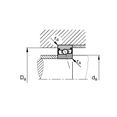 主軸軸承 HSS7006-C-T-P4S, 調(diào)節(jié)，成對(duì)安裝，接觸角 α = 15°，兩側(cè)唇密封，非接觸，加嚴(yán)公差