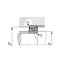 主軸軸承 HCS71912-E-T-P4S, 調(diào)節(jié)，成對或單元安裝，接觸角 α = 25°，兩側(cè)唇密封，非接觸，限制公差