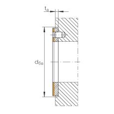 推力墊圈 EGW16-E40-B, 推力墊圈，免維護(hù)，帶銅襯