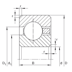 薄截面軸承 CSCC042, 深溝球軸承，類型C，運(yùn)行溫度 -54°C 到 +120°C