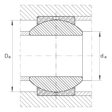 關(guān)節(jié)軸承 GE20-PB, 根據(jù) DIN ISO 12 240-1 標(biāo)準(zhǔn)，尺寸系列 K，需維護(hù)