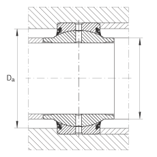 關(guān)節(jié)軸承 GE80-HO-2RS, 根據(jù) DIN ISO 12 240-1 標(biāo)準(zhǔn), 需維護(hù)，兩側(cè)唇密封