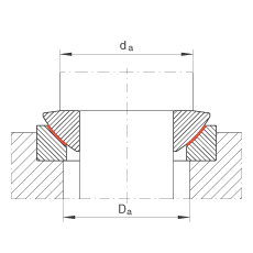 推力關(guān)節(jié)軸承 GE70-AW, 根據(jù) DIN ISO 12 240-3 標準，免維護