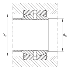 關(guān)節(jié)軸承 GE63-ZO, 根據(jù) DIN ISO 12 240-1 標(biāo)準(zhǔn)，英制尺寸，需維護(hù)