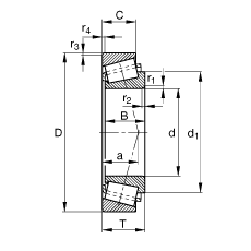 圓錐滾子軸承 K33895-33822, 英制尺寸，可分離，調(diào)節(jié)或成對